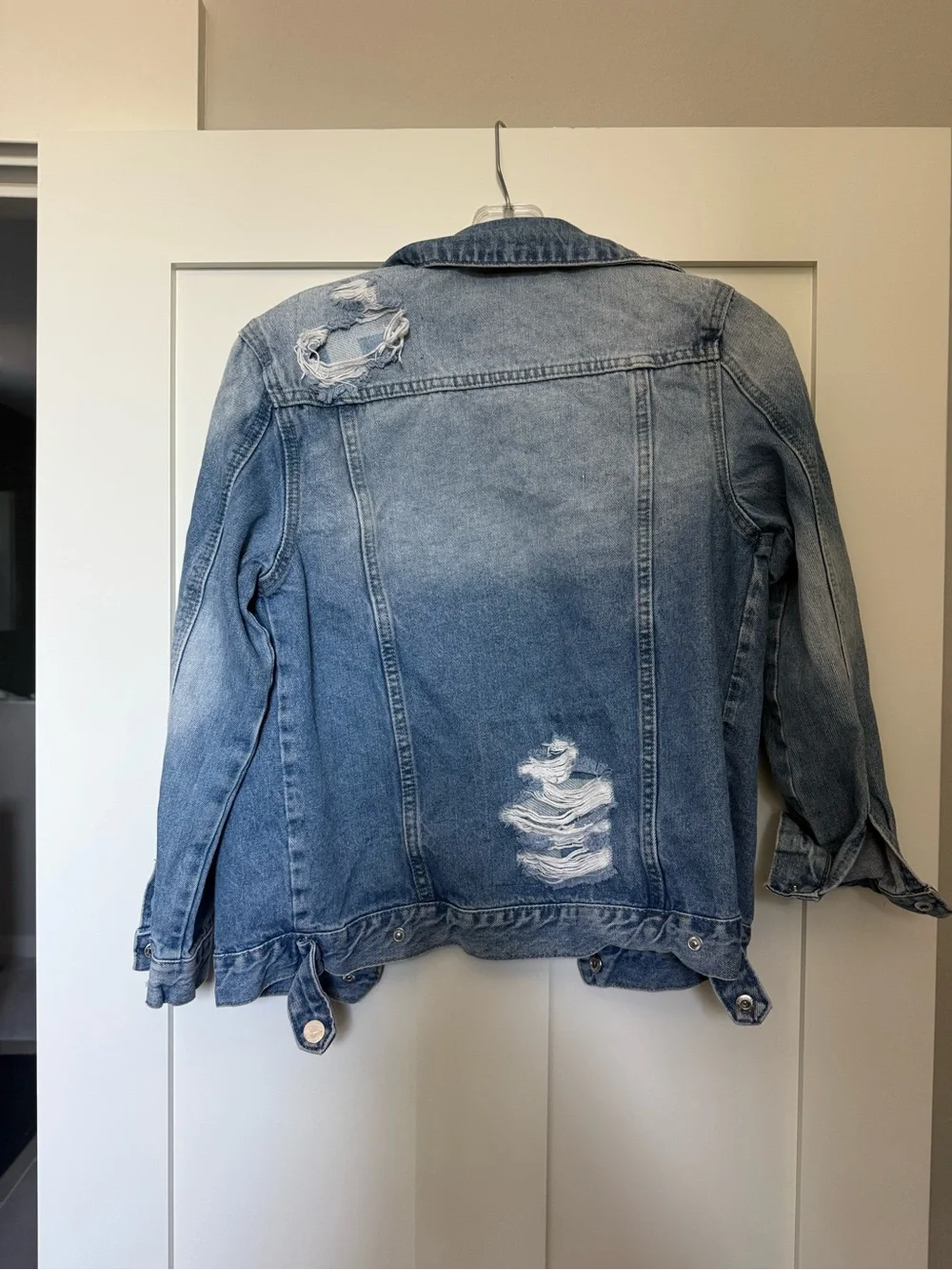 BKE Light Blue Distressed Kids Denim Jacket